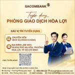 NGÂN HÀNG SACOMBANK TUYỂN DỤNG
