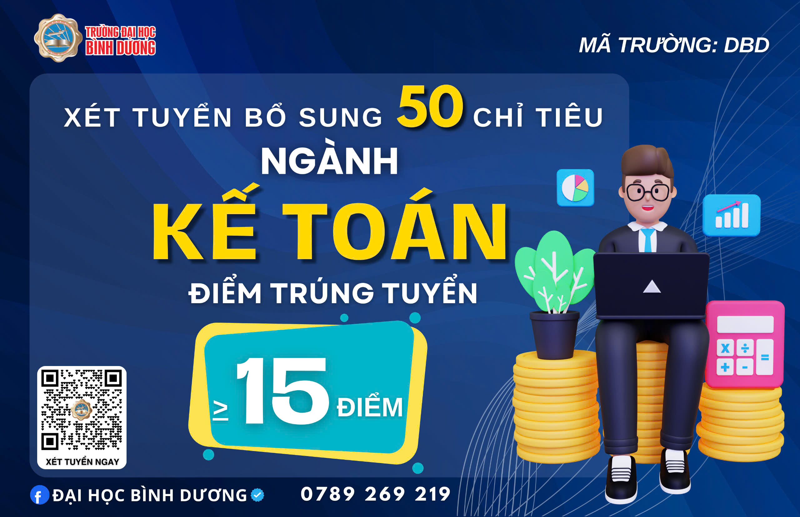 XÉT TUYỂN BỔ SUNG 50 CHỈ TIÊU NGÀNH KẾ TOÁN