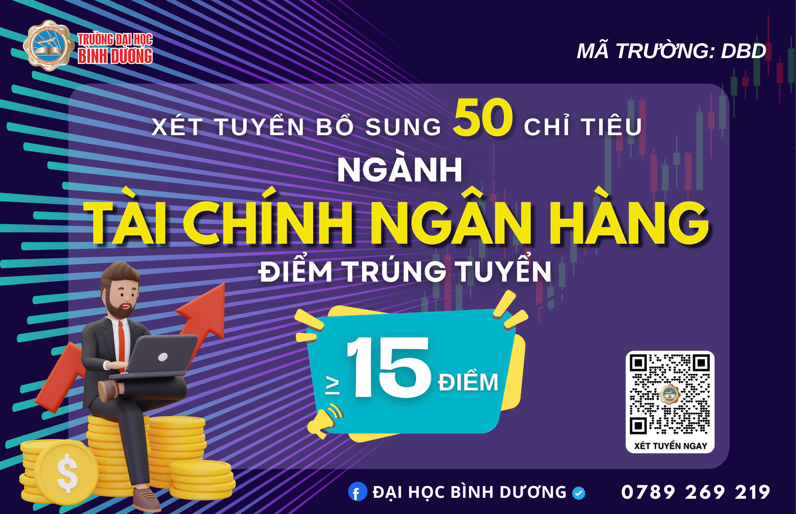 XÉT TUYỂN BỔ SUNG 50 CHỈ TIÊU NGÀNH TÀI CHÍNH NGÂN HÀNG