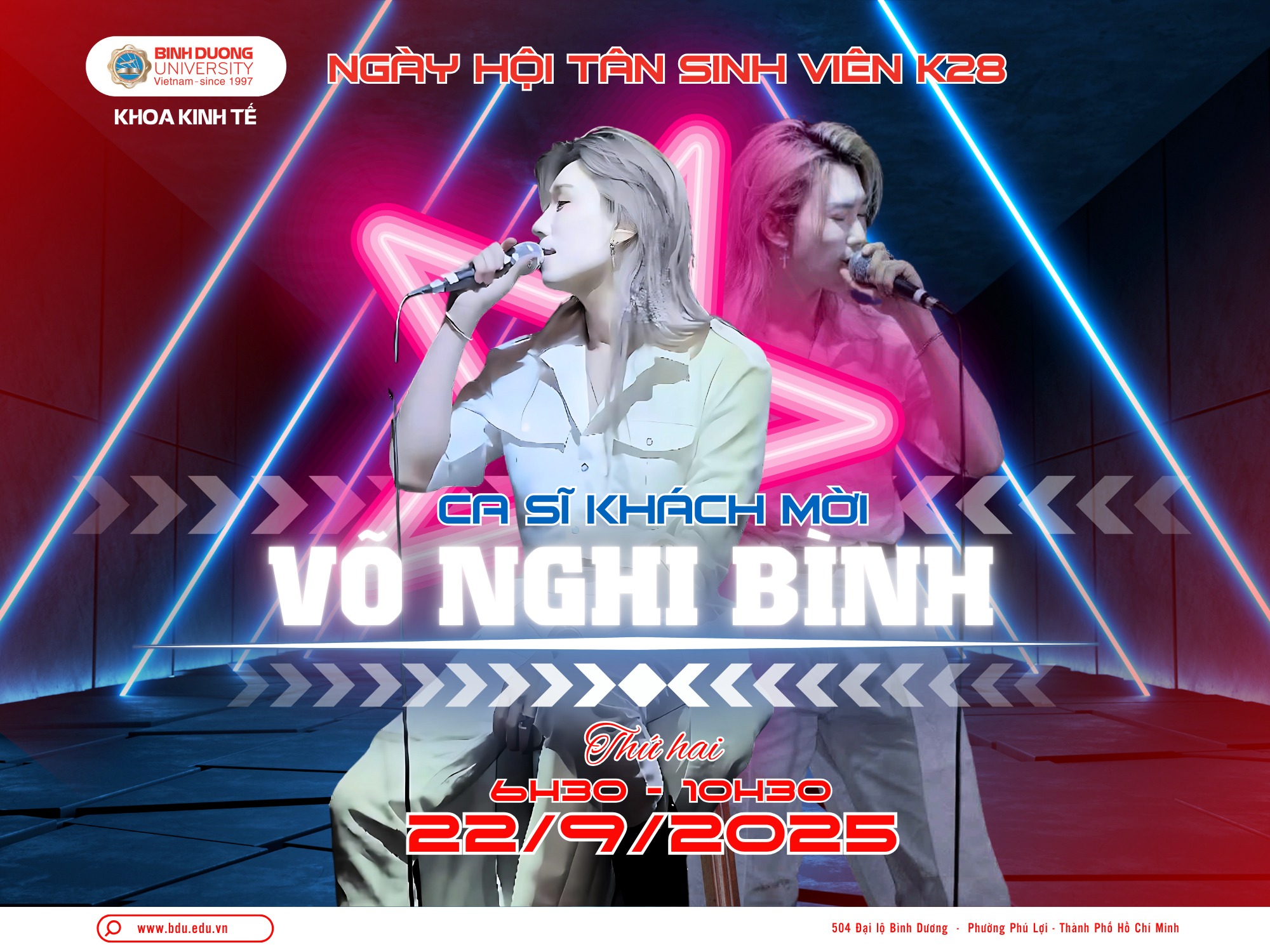 VÕ NGHI BÌNH LÀ CA SĨ KHÁCH MỜI GIAO LƯU CÙNG TÂN SINH VIÊN K28