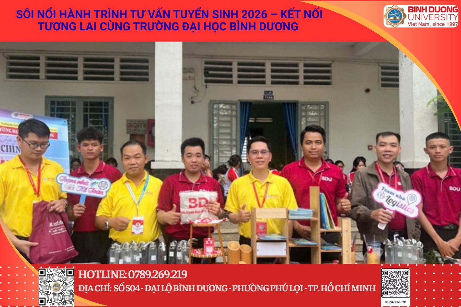 SÔI NỔI HÀNH TRÌNH TƯ VẤN TUYỂN SINH 2026 – KẾT NỐI TƯƠNG LAI CÙNG TRƯỜNG ĐẠI HỌC BÌNH DƯƠNG
