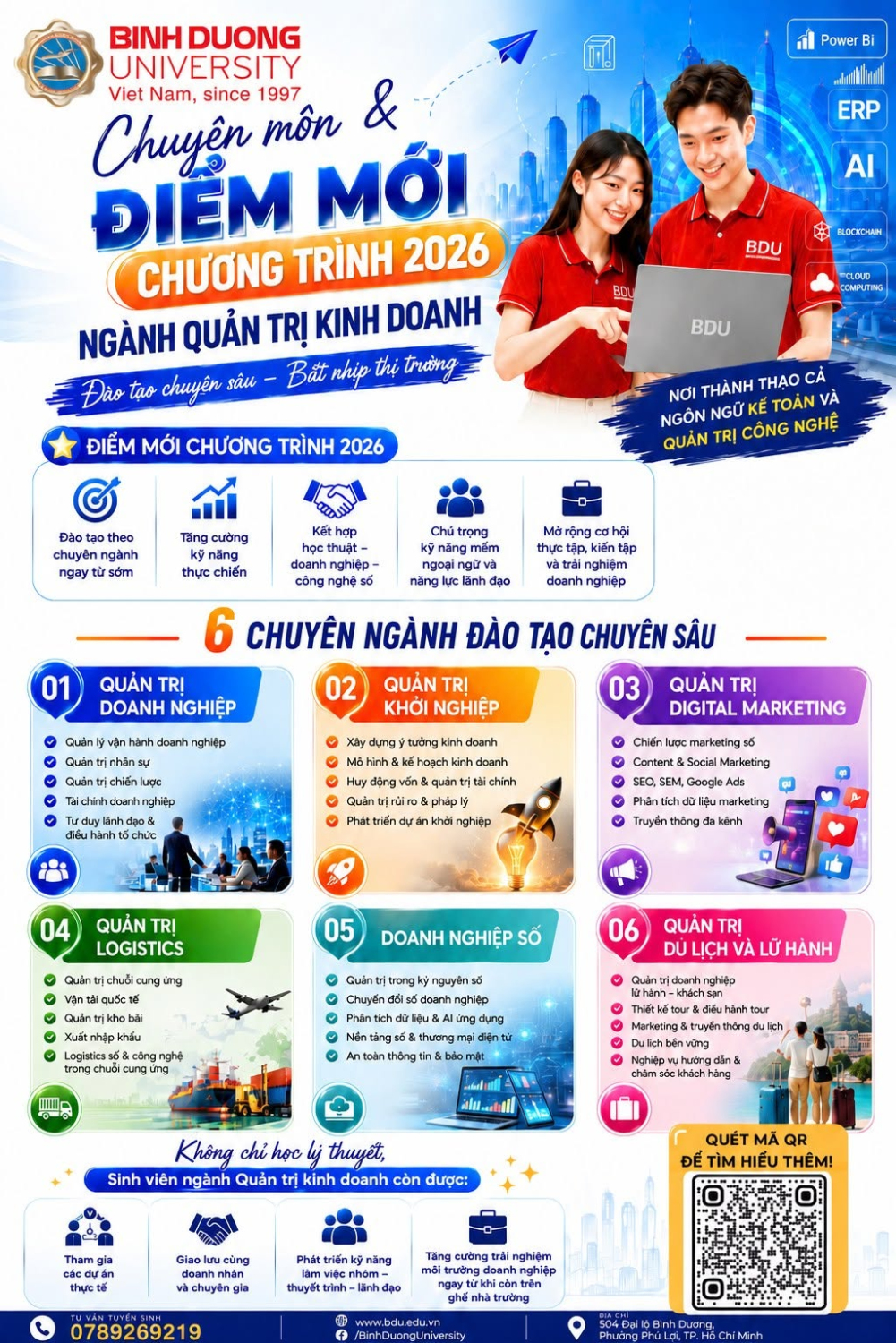 CHUYÊN MÔN & ĐIỂM MỚI CHƯƠNG TRÌNH ĐÀO TẠO NĂM 2026 NGÀNH QUẢN TRỊ KINH DOANH - ĐÀO TẠO CHUYÊN SÂU, BẮT NHỊP THỊ TRƯỜNG