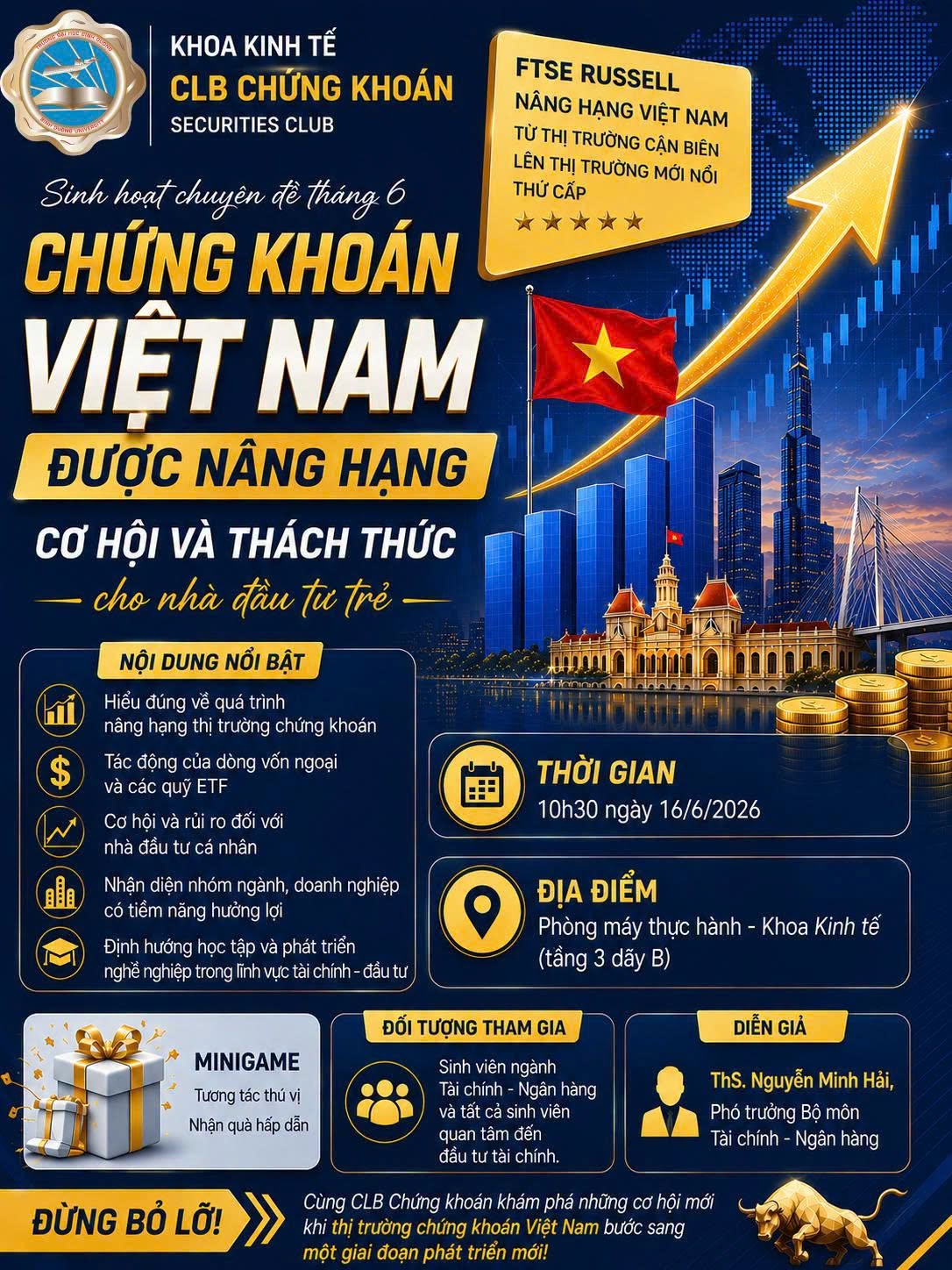CHỨNG KHOÁN VIỆT NAM ĐƯỢC NÂNG HẠNG: CƠ HỘI VÀ THÁCH THỨC CHO NHÀ ĐẦU TƯ TRẺ