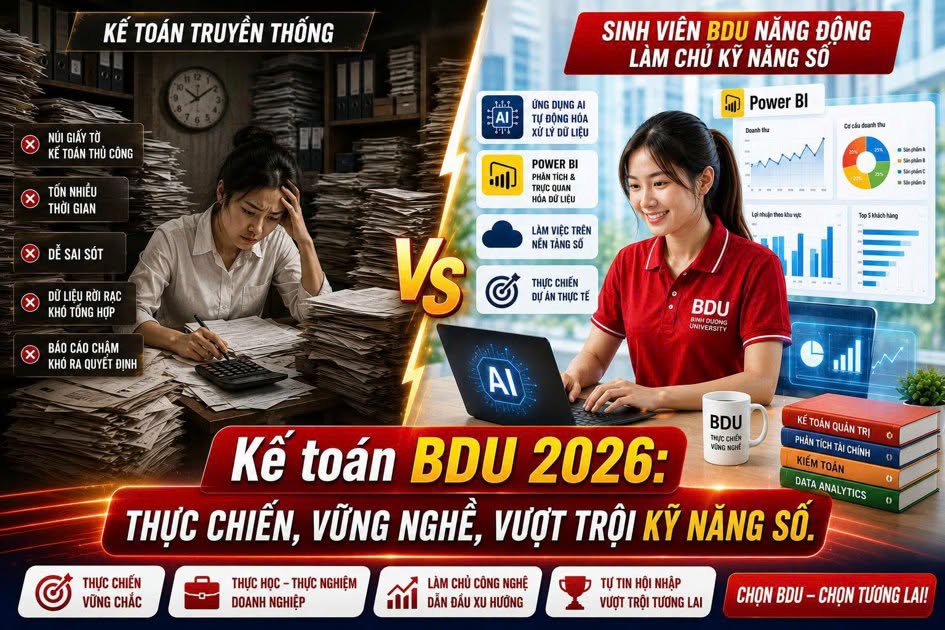 KẾ TOÁN BDU 2026: KHÔNG SỢ AI - VÌ BẠN CHÍNH LÀ NGƯỜI ĐIỀU KHIỂN AI!