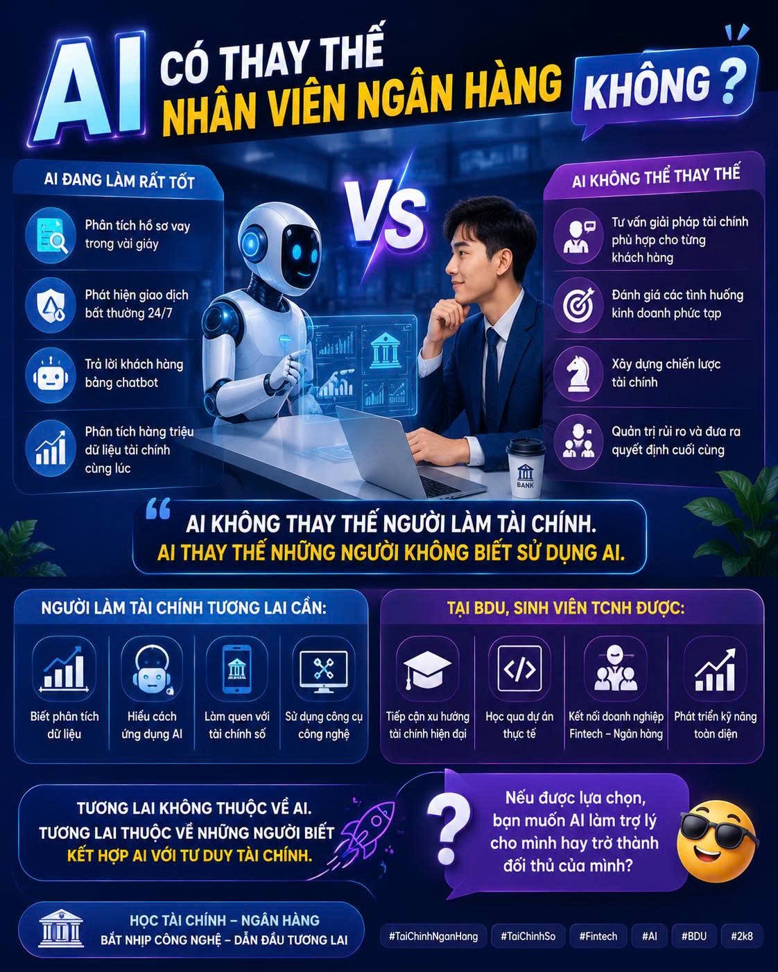 TRÍ TUỆ NHÂN TẠO (AI) CÓ THAY THẾ NHÂN VIÊN NGÂN HÀNG KHÔNG?